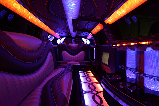Modern limousine interior