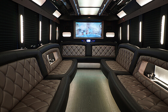 Limo bus interior